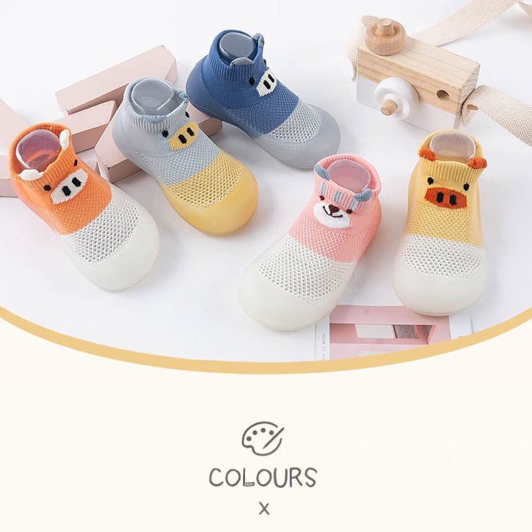 Piglet children's shoes unisex baby soft-soled breathable slip-on walking sandals cotton infant sock shoes cartoon small/medium toddler