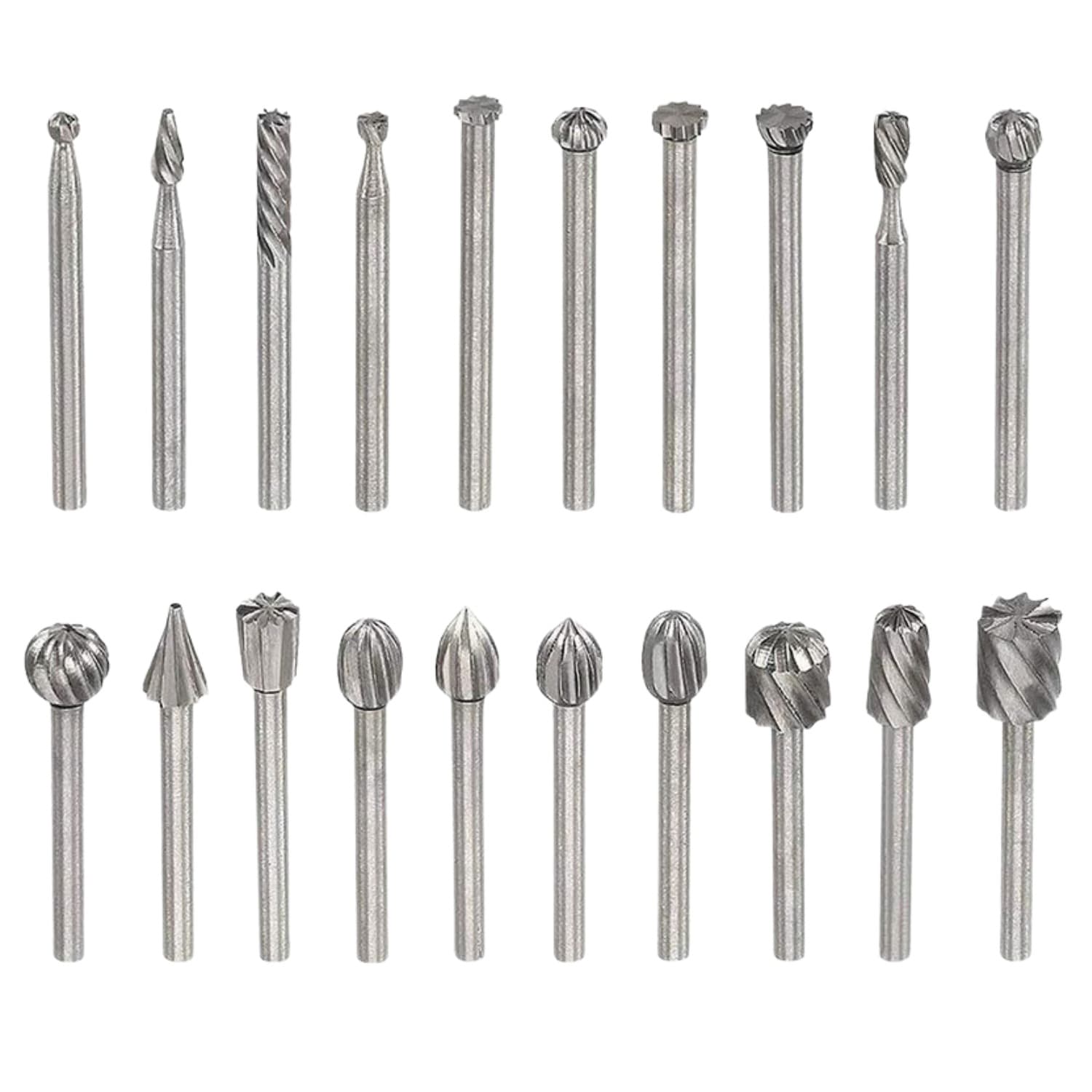 3mm handle high speed steel woodworking rotary file set single flute milling cutter wood carving high speed steel small rotary file