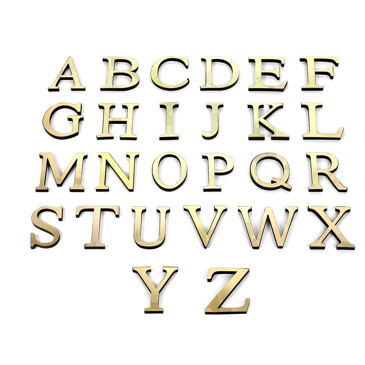 Cross-border AliExpress Home Decor Acrylic Mirror Letter EVA English Alphabet Creative Wall Sticker