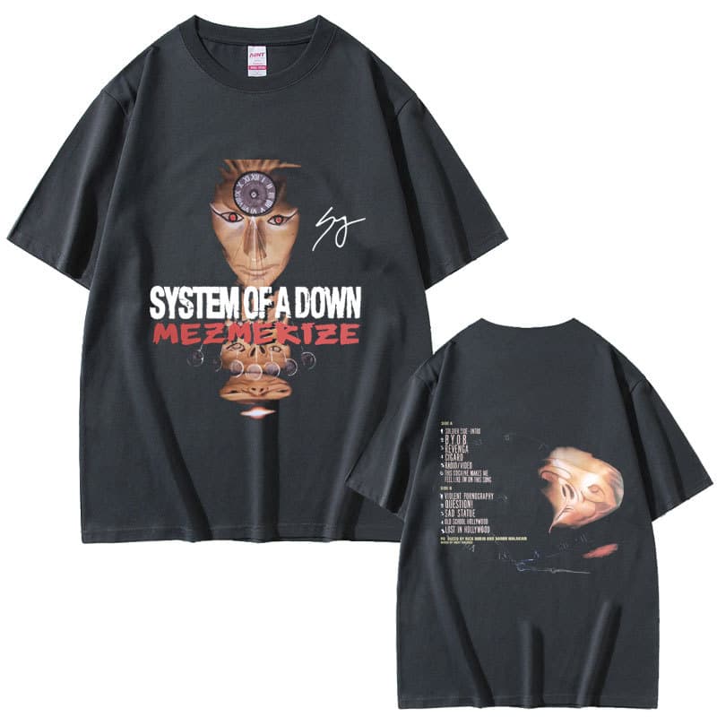 90s Rock Band System of A Down Mezmerize Graphic Tshirt