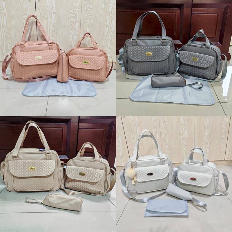 Best-selling Multifunctional Stylish Mom Bag Set; Outing Shoulder Crossbody Maternity Bag Large Capacity Diaper Bag