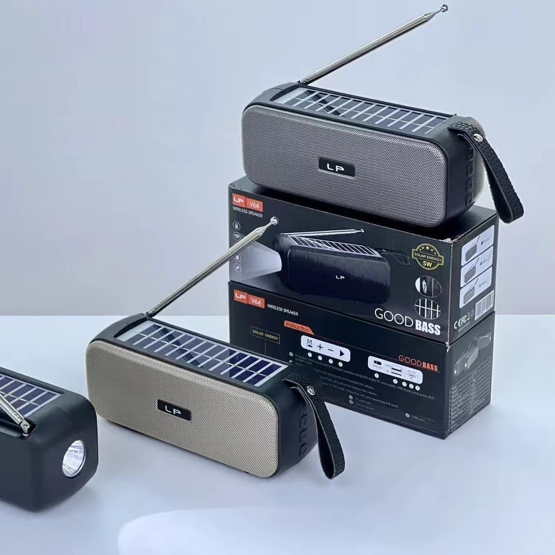 Solar Radio Wireless Bluetooth Speaker Portable Outdoor Home Handheld Mini Subwoofer Card Slot