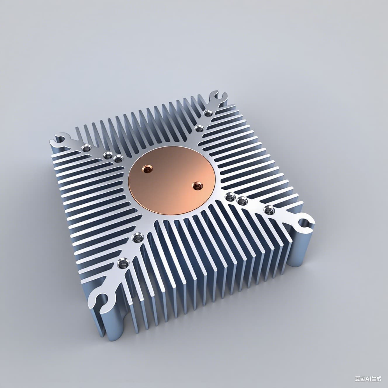 LED COPPER CORE 100W Copper Core LED Heat Sink Square 70*70MM Thickness 30 Millimeter
