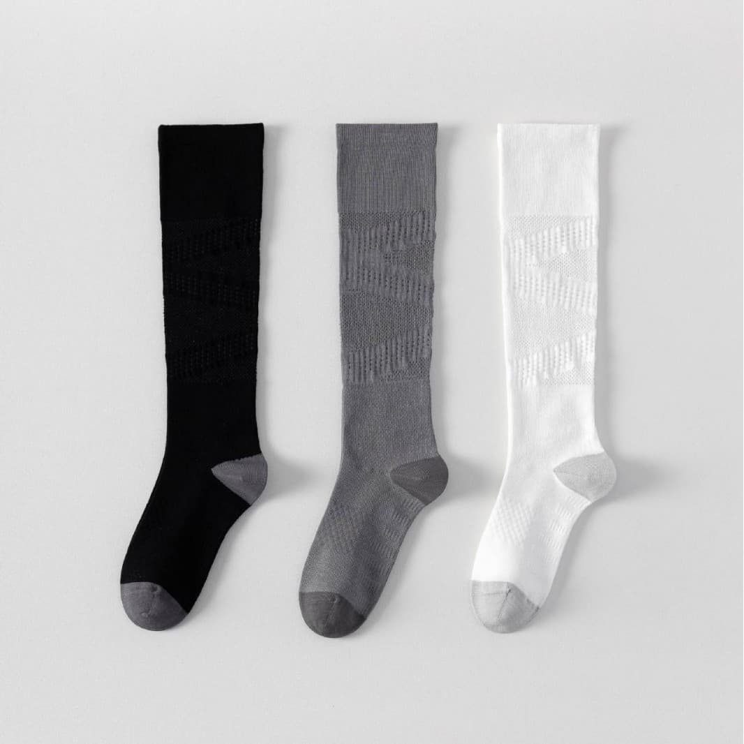 Cross-border FM Women's Cotton Spring Summer Fall Ins Sports Fitness Leg Shaping Mesh Hollow Gymnastics Badminton Calf Socks