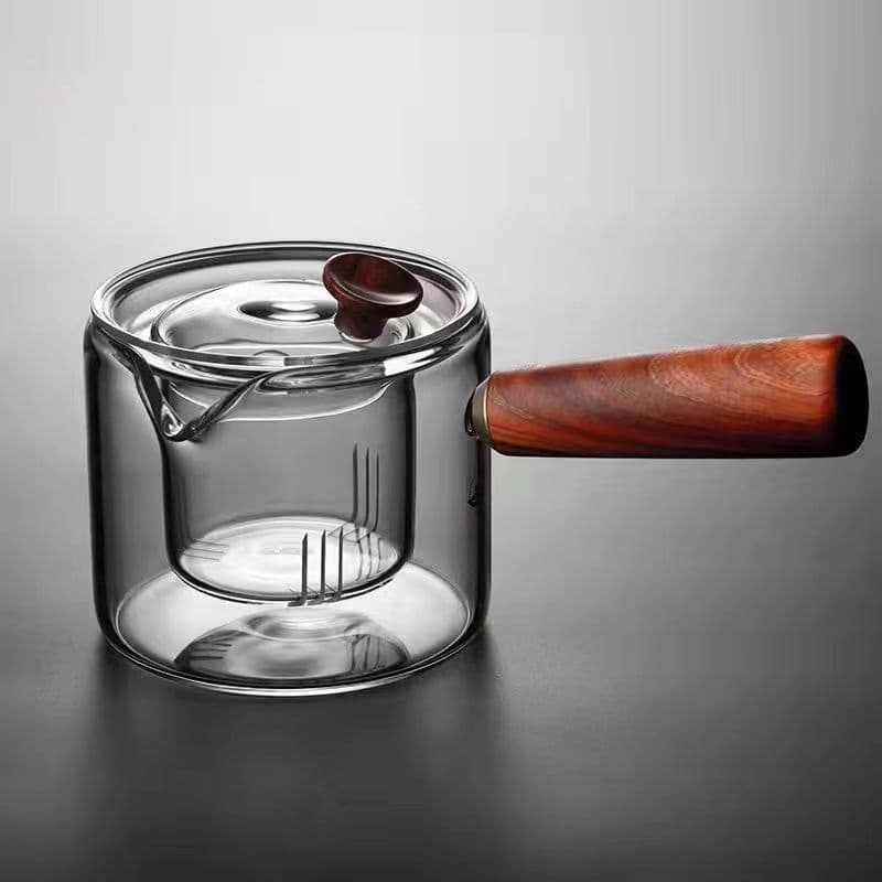 Glass Teapot for Small Qing Orange Tea with Filter, Heat-Resistant Electric Ceramic Stove, Gongfu Tea Set