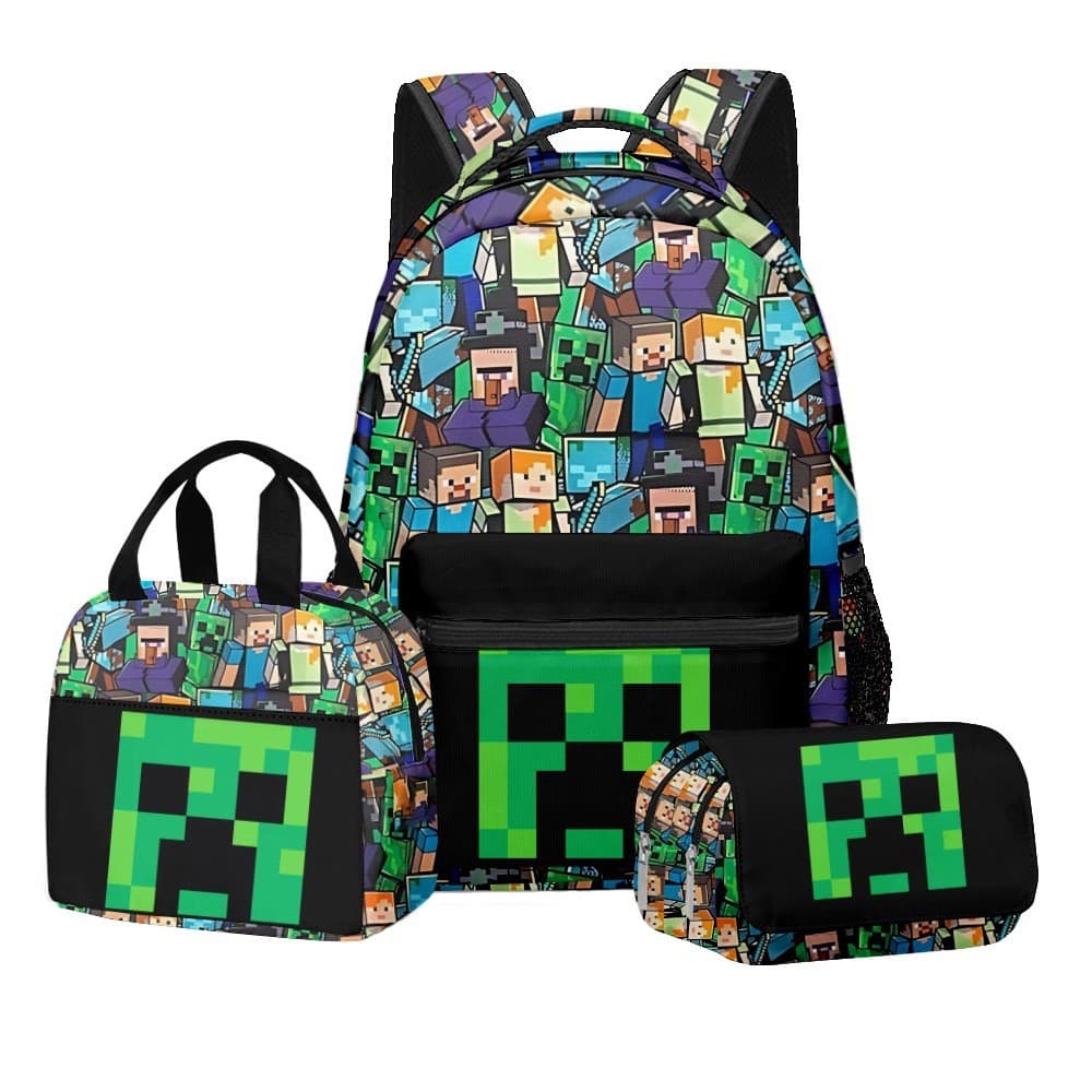 KPop Demon Hunter Backpack High-Capacity Kids Backpack Movie Music Girl School Bag Cartoon 3-Piece Set