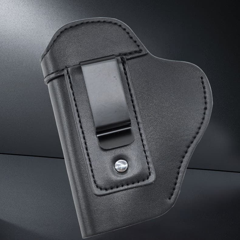 Cross-border Leather Quick-Draw Holster, Universal Portable Outdoor Tactical Waist-Hanging, Waterproof, PU Black Holster