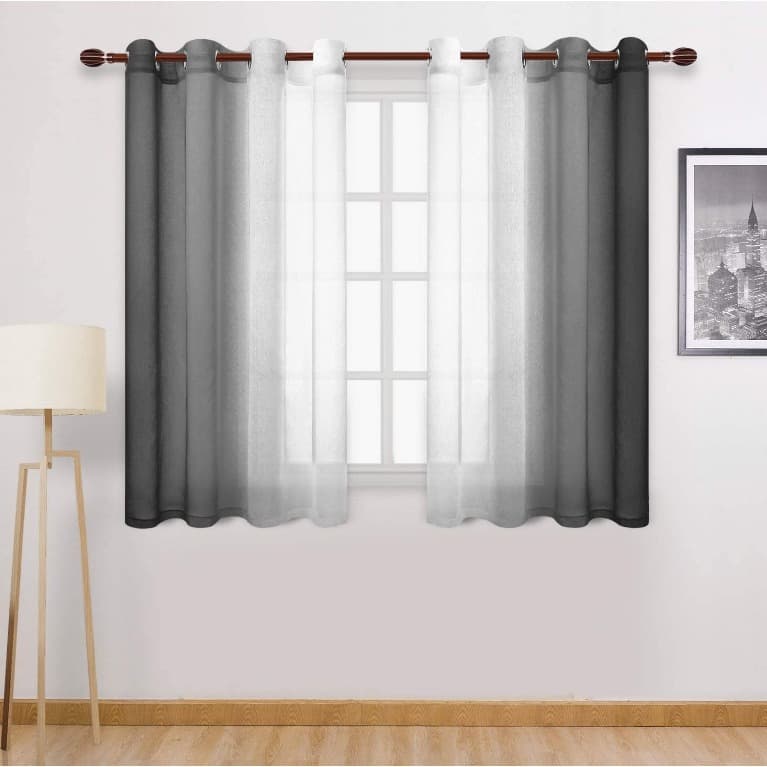 Curtains Amazon Gradient Window Screen Balcony Cross-border E-commerce Finished Blackout Curtain Sheer Curtain Wholesale