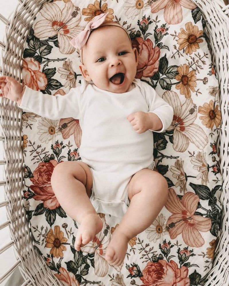 European and American Baby Print Bassinet Fitted Sheet and Changing Table Cover, Multi-Size Stretchable and Removable Print Outer Cover