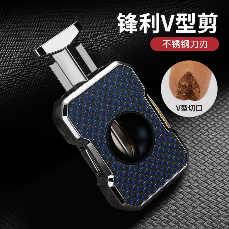 Baicheng Metal V-Shaped Cigar Cutter Accessories Spring Scissors Portable Sharp High-End Cigar Cutters