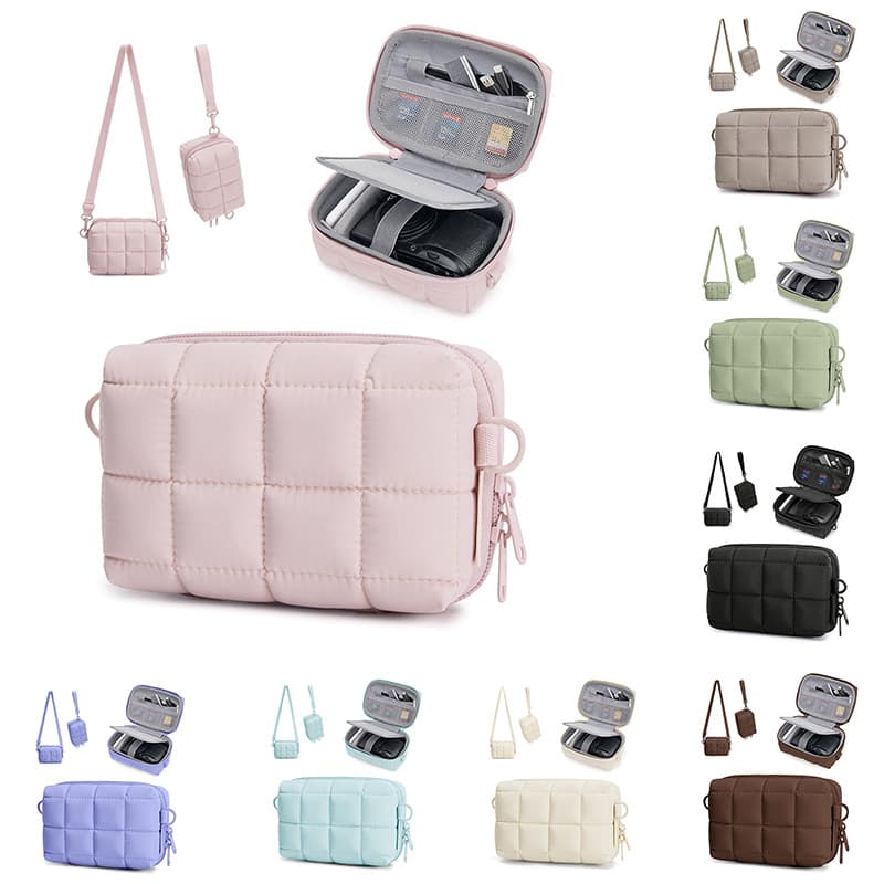Cross-border waterproof camera storage bag with thickened inner liner, quilted anti-fall photography bag, outdoor travel portable camera bag
