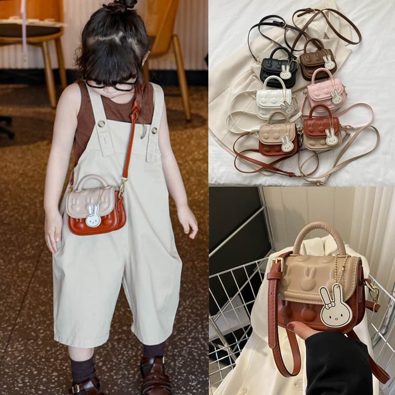 Cute Little Rabbit Girls' Crossbody Bag Baby Accessories Handheld Small Square Bag Summer Children's Bags for Kids