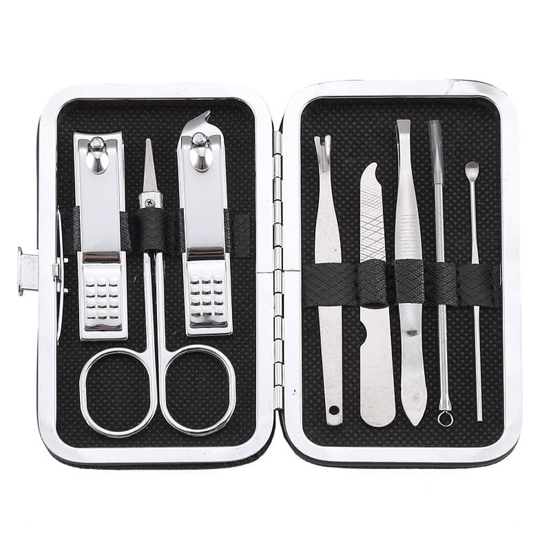 Cross-border Stock Nail Clipper Set Stainless Steel Cuticle Trimmer 19-Piece Manicure Pedicure Tool Nail Scissors Dropshipping