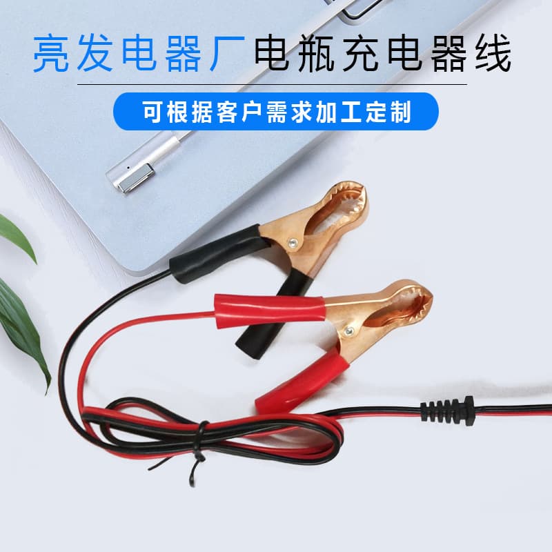 Car 30A battery clamp jumper cable, car power ignition cable, alligator clip lead-acid battery charger