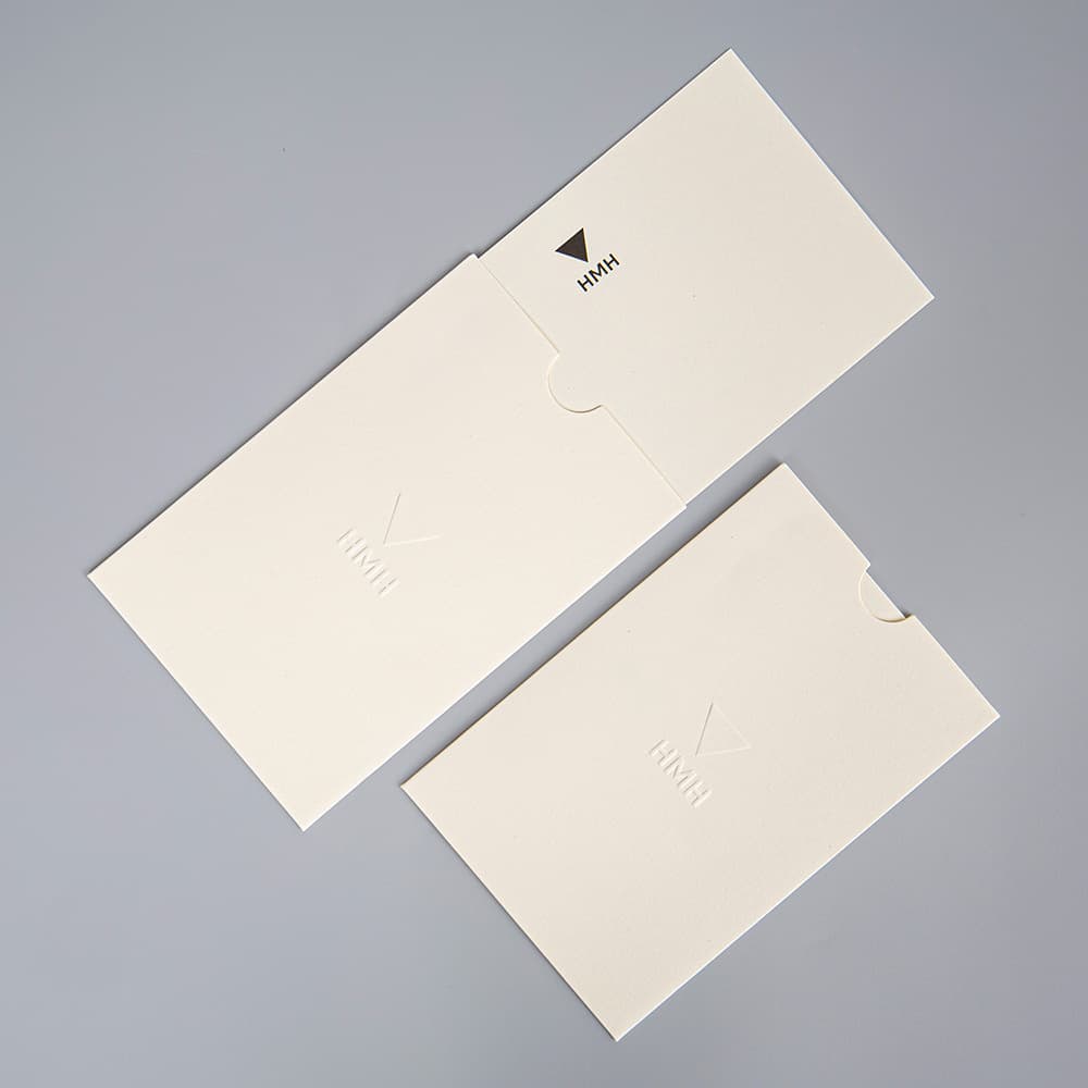 Beige Simple Cotton Paper Pull-Out Envelopes, High-end Logo 3D Embossed Printing Greeting Cards, Invitations, Handmade Factory