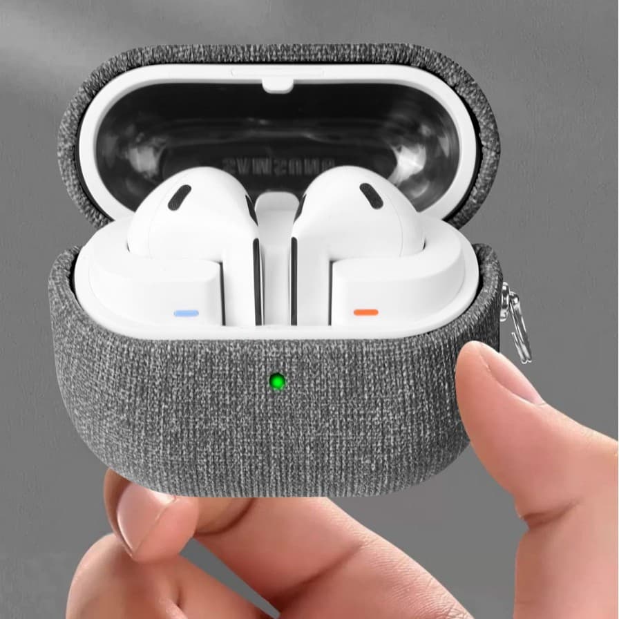 New Real Cloth Texture Galaxy Buds3 Pro Leather Bluetooth Headset Protective Cover Pure Handmade All-Inclusive Protective Cover