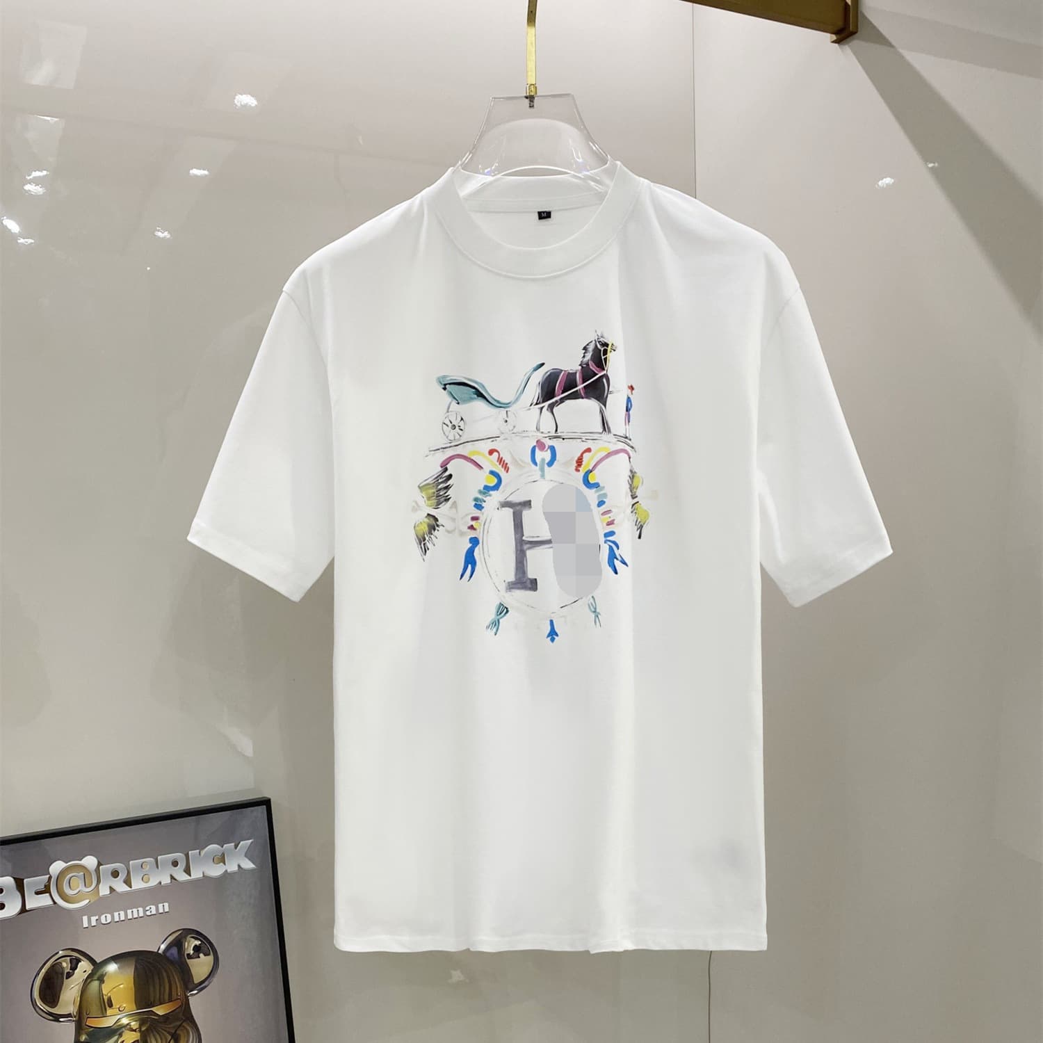 Counterpart Same Style Trendy Cartoon Print Short-Sleeve T-Shirt Unisex Loose Casual All-Match Round Neck Top