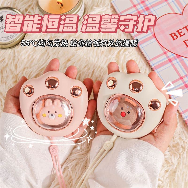 Winter New Cat Paw Hand Warmer Portable Cute Gift Cartoon USB Rechargeable Hand Warmer Wholesale Paw Design