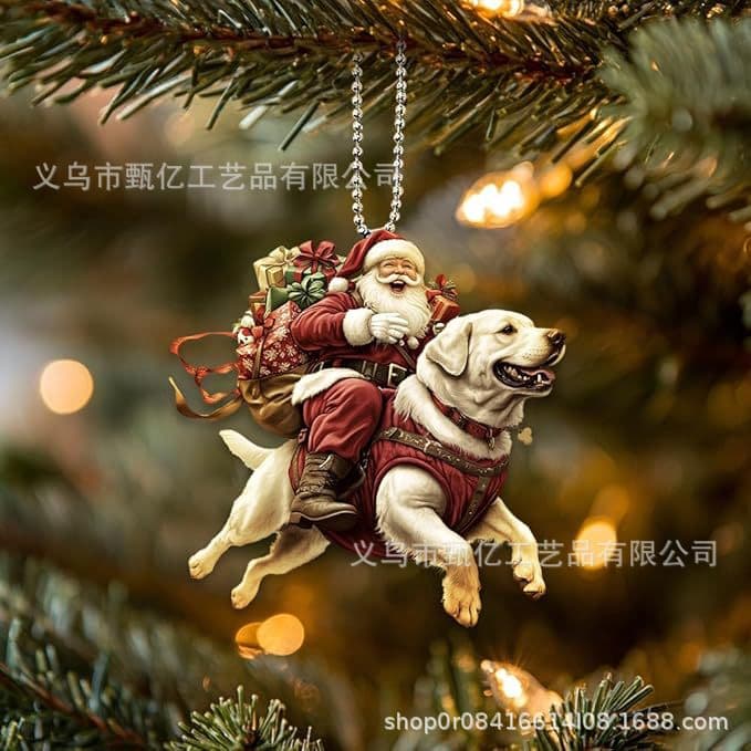 New Cross-Border Funny Dog Ornament Christmas Hanging Decoration Gift for Dog Lovers