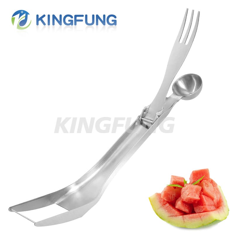 Creative Three-in-One Multi-Purpose Watermelon Cutter Fruit Slicer Dicer Stainless Steel Kitchen Tool for Home and Amazon