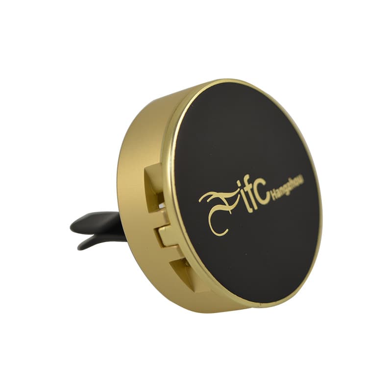 Zinc alloy car aromatherapy custom round car air outlet aromatherapy clip hardware fragrance car clip gift