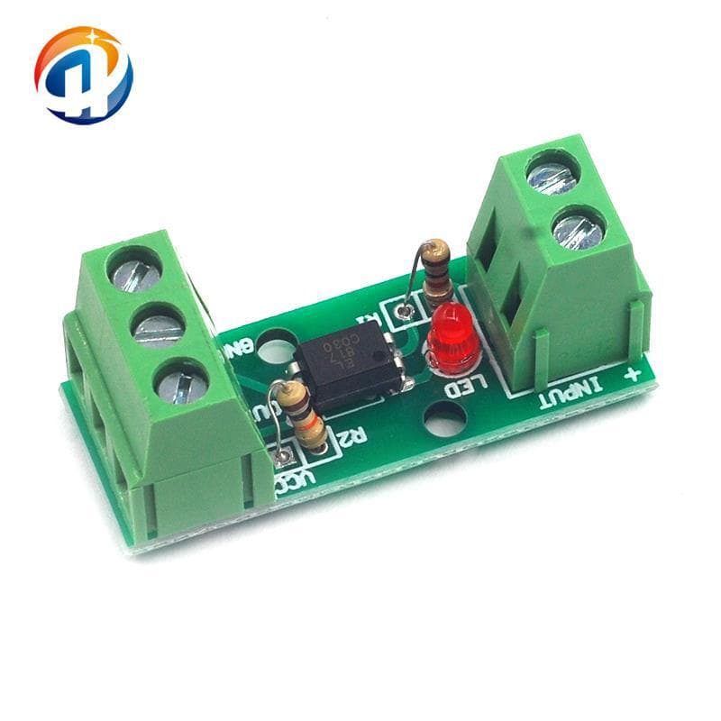 1-channel optocoupler isolation module/opto-isolator/cassette rail bracket. Input 3-5V/12V/24V.
