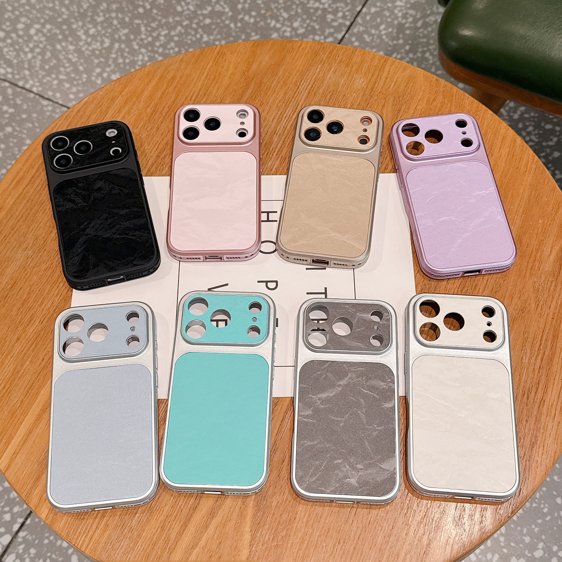 iPhone17Promax leather phone case is suitable for Apple 16 Snow Mountain Velvet 15 Fashion Water Ripple 13 Magnetic Suction