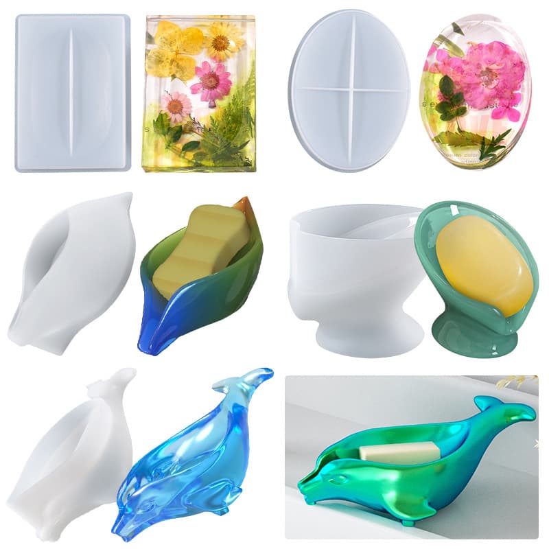 10 Resin Soap Box Molds, Silicone Mold for DIY Soap Dish, Soap Storage Box, Home Practical Craft Mold