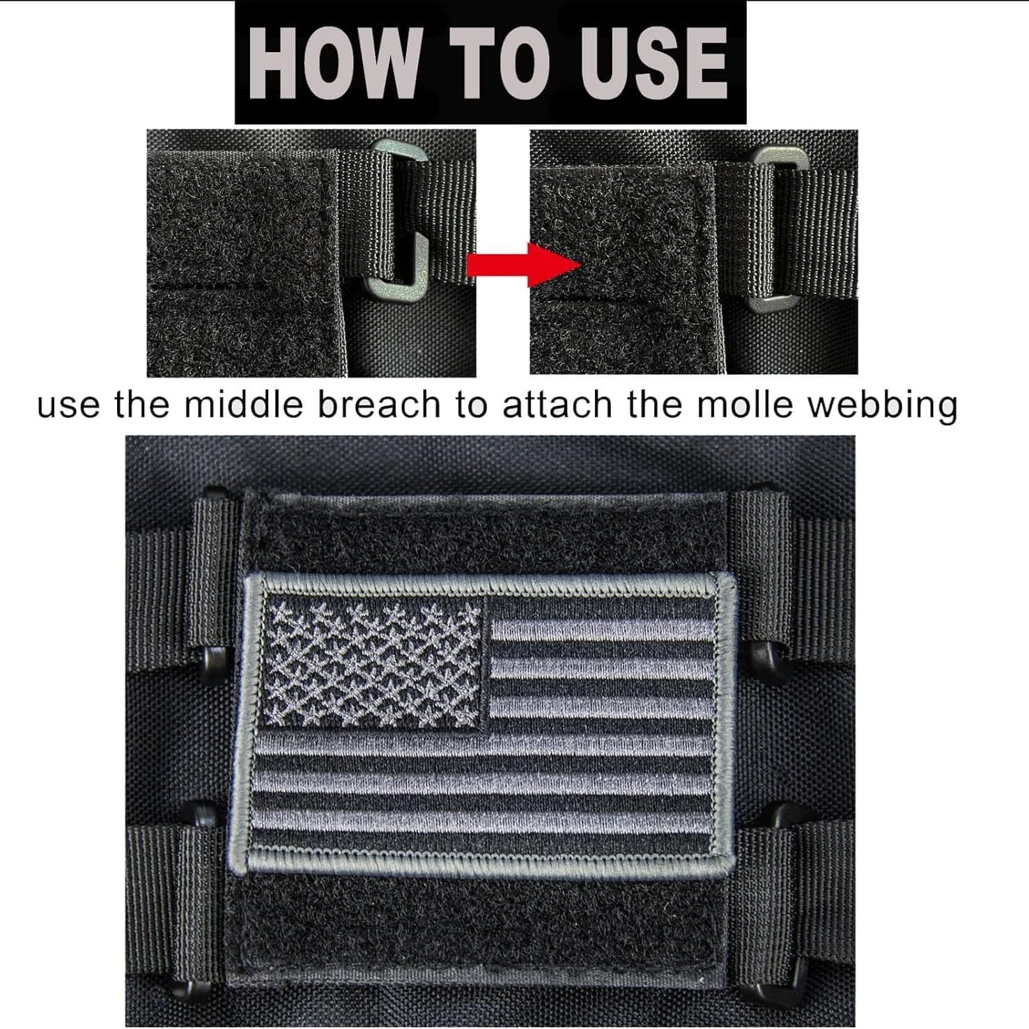 Tactical Vest MOLLE System Patch Panel 6-Inch Velcro Base for Morale Patches