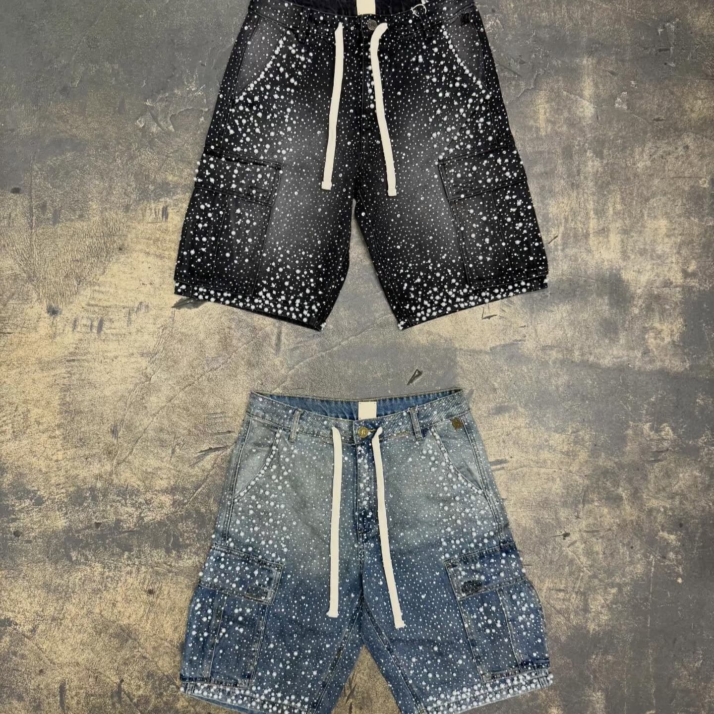 Men's Jeans, Summer Denim Shorts, Men's Knee-Length Shorts, Stonewashed Jeans