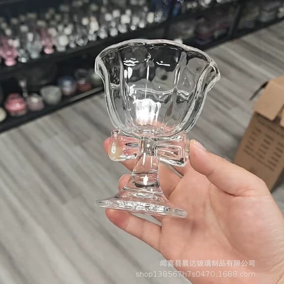 High-end purple bow red wine stemmed glass, tipsy wine glass, champagne glass, sweet wine glass, fruit wine glass