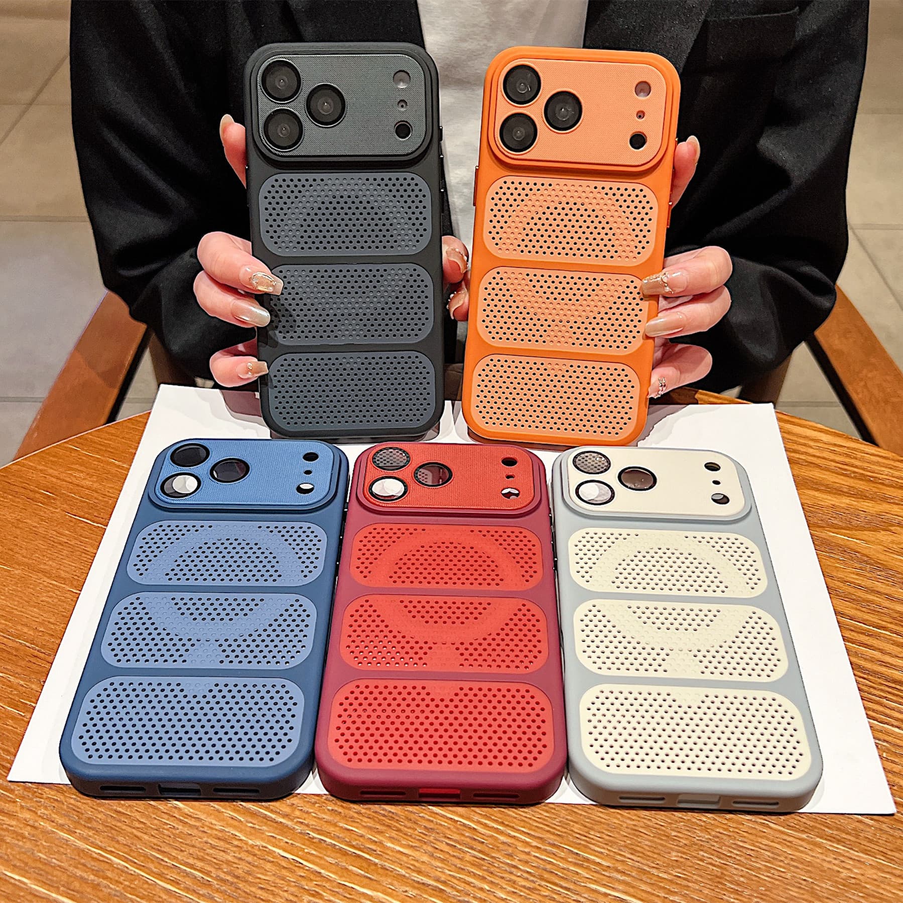 Compatible with iPhone 17 Pro Max Ventilated Magnetic Phone Case, Magnetic iPhone 16 Heat Dissipation, 15 Matte Anti-Drop Case