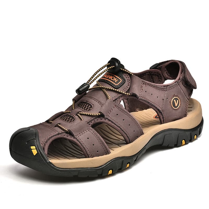 Cross-border Large Size Men's Sandals Summer New Casual Closed-Toe Sandals Men's Outdoor Non-Slip Beach Shoes Size 48