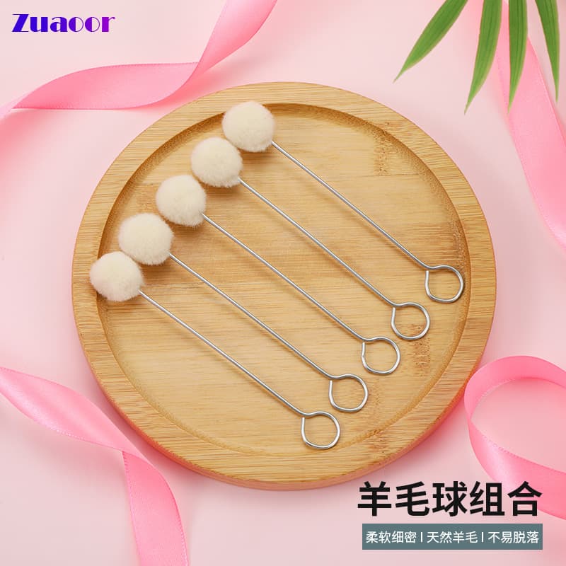 Amazon cross-border same style wool ball leather tool special leather edge sealing tool brush DIY leather tool brush wholesale