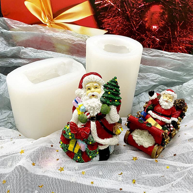 Santa Claus Chocolate Handmade Soap Silicone Mold Christmas Decoration Candle Silicone Mold Aromatherapy Plaster Model