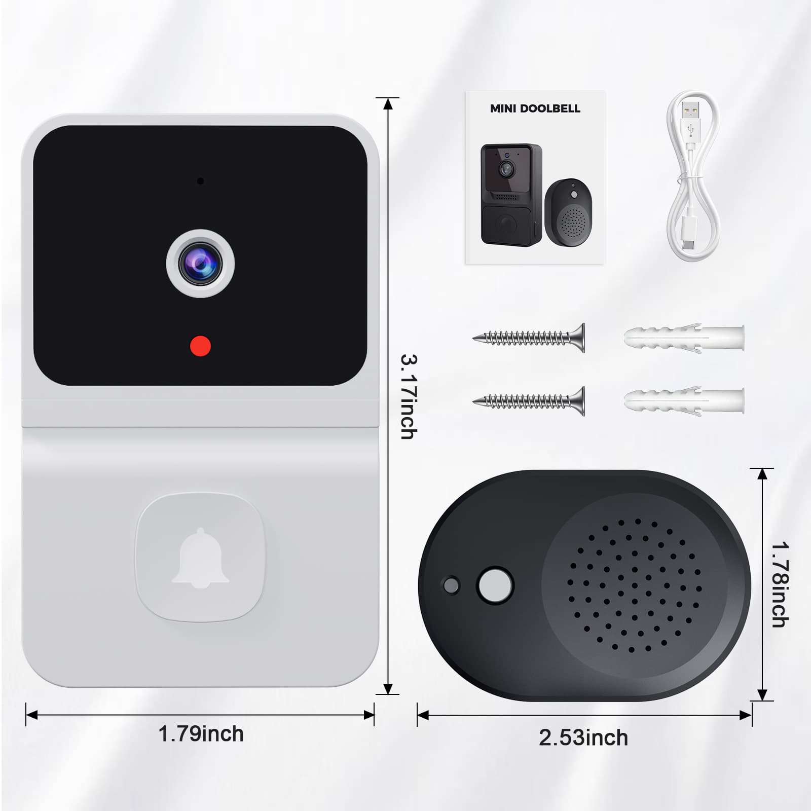 Z30 Low Power Wireless Visual Doorbell Intercom Mobile Phone Monitoring WiFi Smart Doorbell Ding Dong Suit