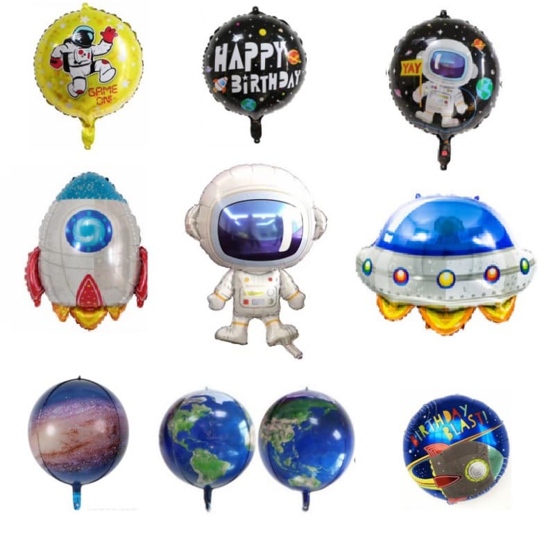 Wandering Earth Astronaut Spaceship Rocket Spaceman Aluminum Foil Balloon Birthday Party Theme Decoration