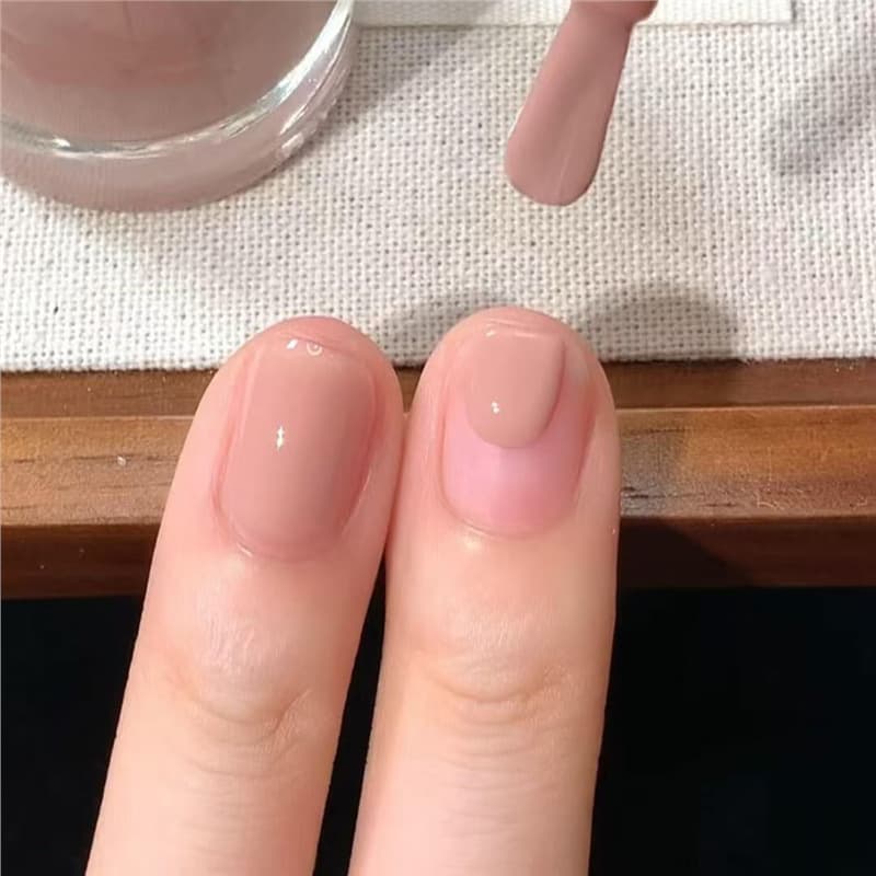 Premium Milky Coffee Color New Trendy No-Bake Ice-Tint Whitening Versatile Peelable Water-Based Nail Polish