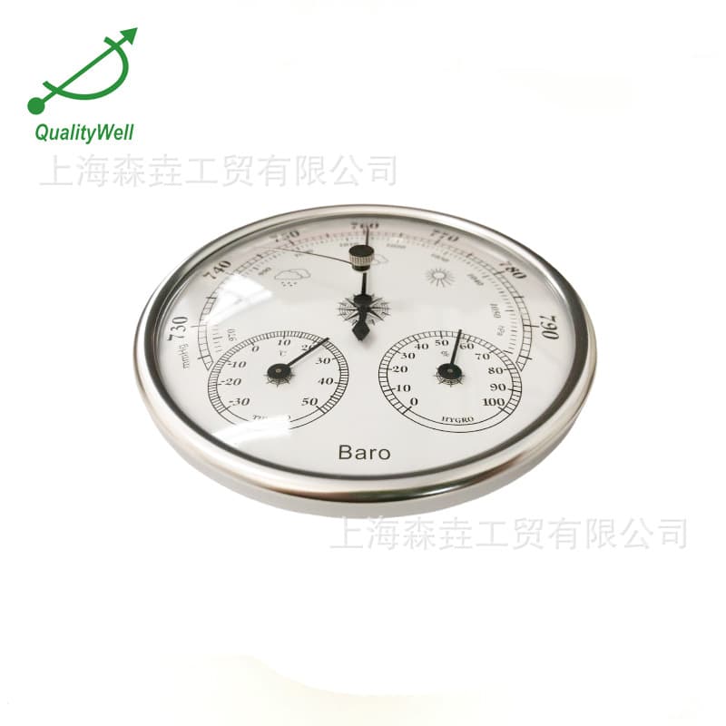 3-in-1 Pointer Weather Barometer - Temperature, Humidity, Atmospheric Pressure Gauge BR500