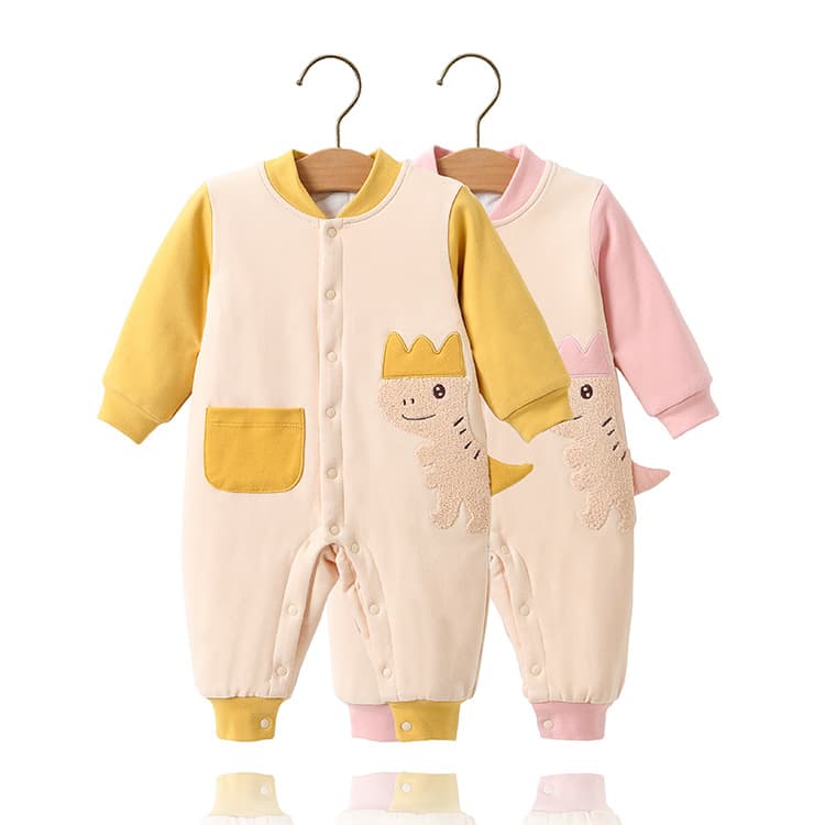 Unisex Baby Romper Spring Pure Cotton Three-Layer Cotton Newborn A-Class Outerwear Warm Baby Boys Girls Clothes Long Sleeve