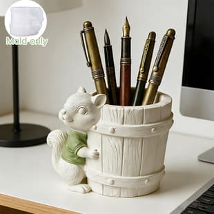 Yindian DIY Resin Mold Aromatherapy Candle Cup Vase Storage Silicone Mold Squirrel Barrel Plaster Cup Mold