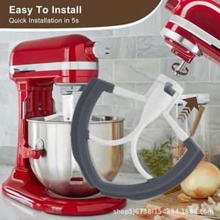 Flex Edge KitchenAid Stand Mixer Attachment 6QT Bowl Lift Flexible Silicone Edge Scraper For