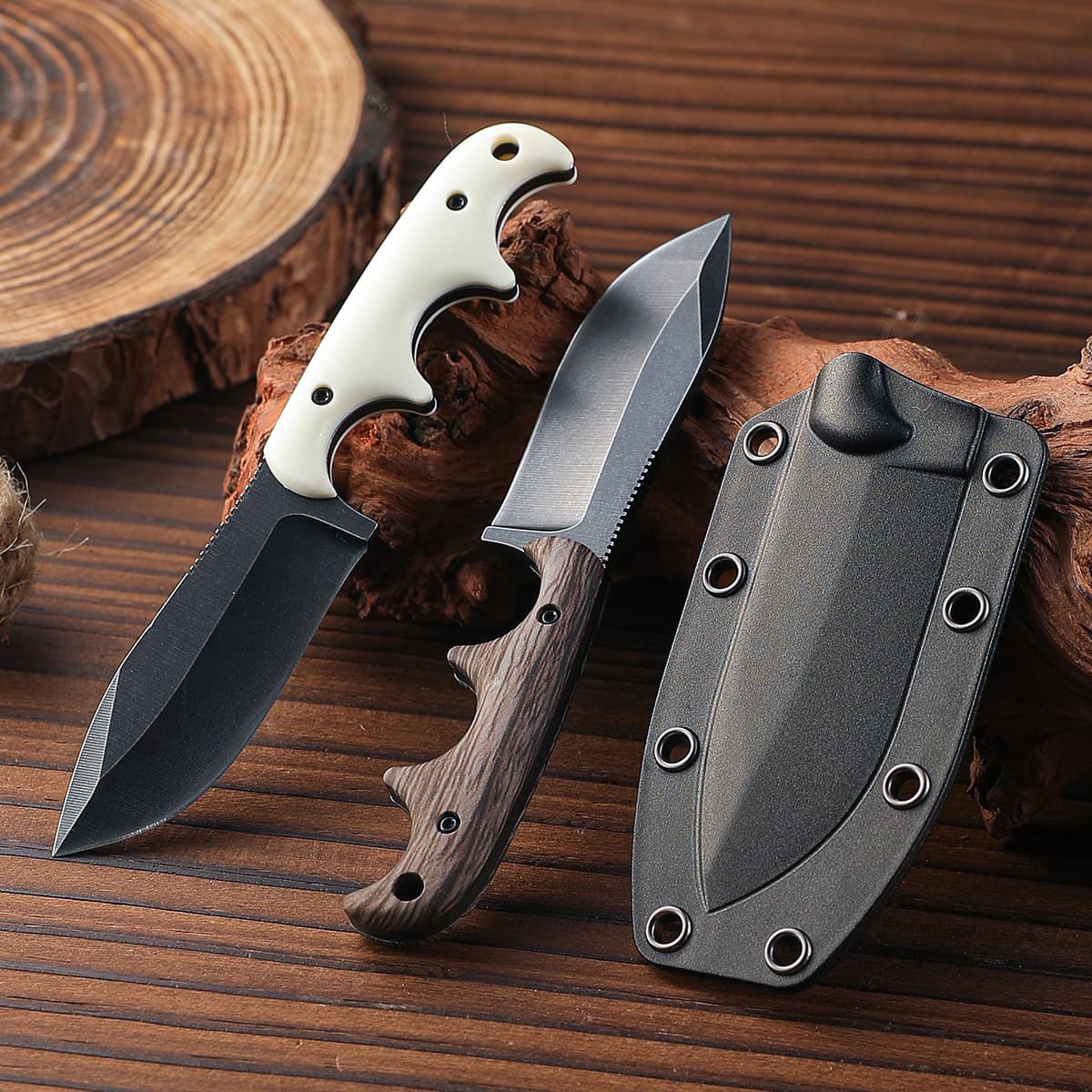 Cross-border in-stock Columbia River CRKT2375 fixed blade knife, portable neck knife for outdoor hiking, climbing, and self-defense