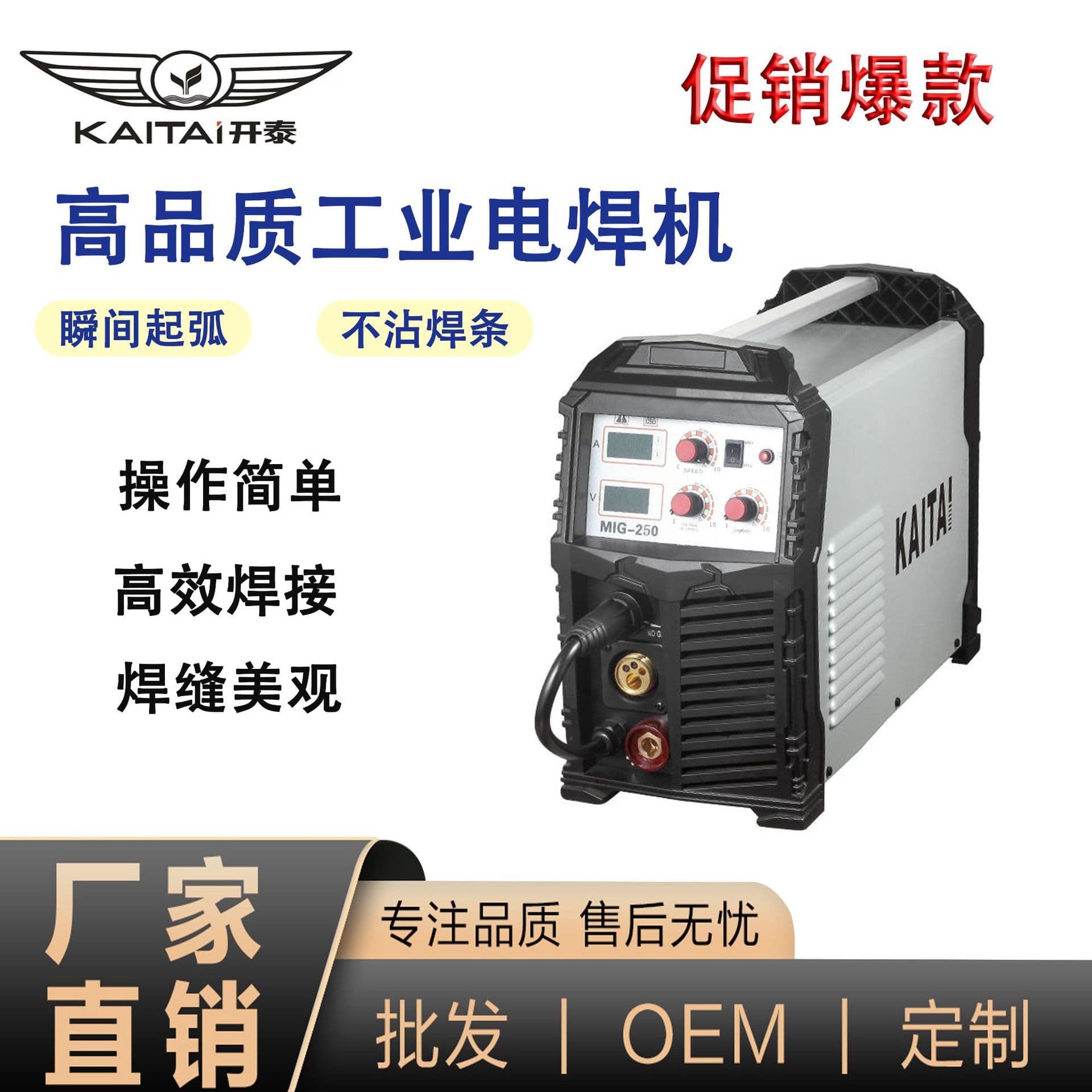 Gasless MIG Welder MIG-250 3-in-1 Household Manual Welding Gas Shielded Welding Machine 220V