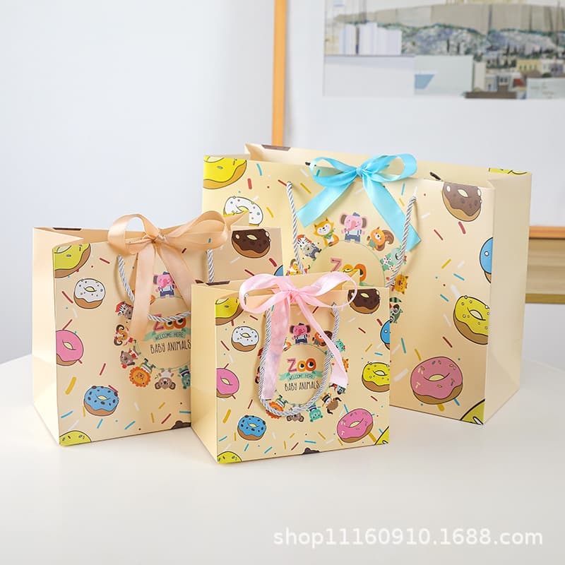 Cartoon Animal Children's Day Gift Bags Birthday Return Bags Handheld Food Bags Customizable Size And Color Available