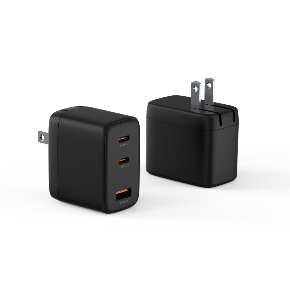 Yongming's New Foldableing Pd45W Gallium Nitride Fast Charging Chinese, American and European Mobile Phone Multi-Port Charger Shell Pc