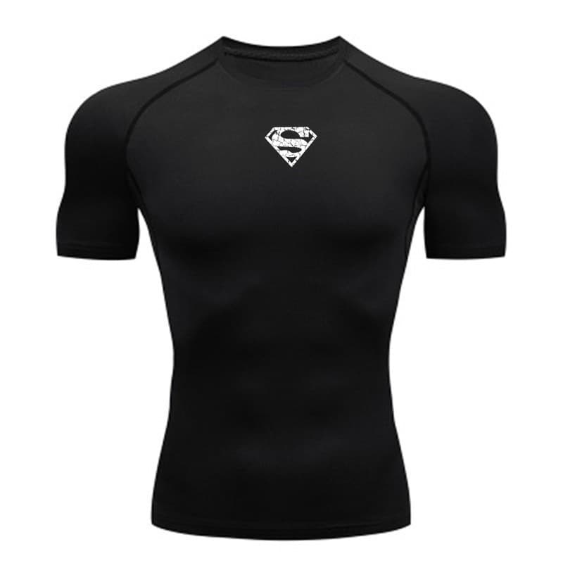 Quick-drying T-shirt men's fitness clothes sports short-sleeved tight elastic training running breathable sweat-wicking fitness coach clothes