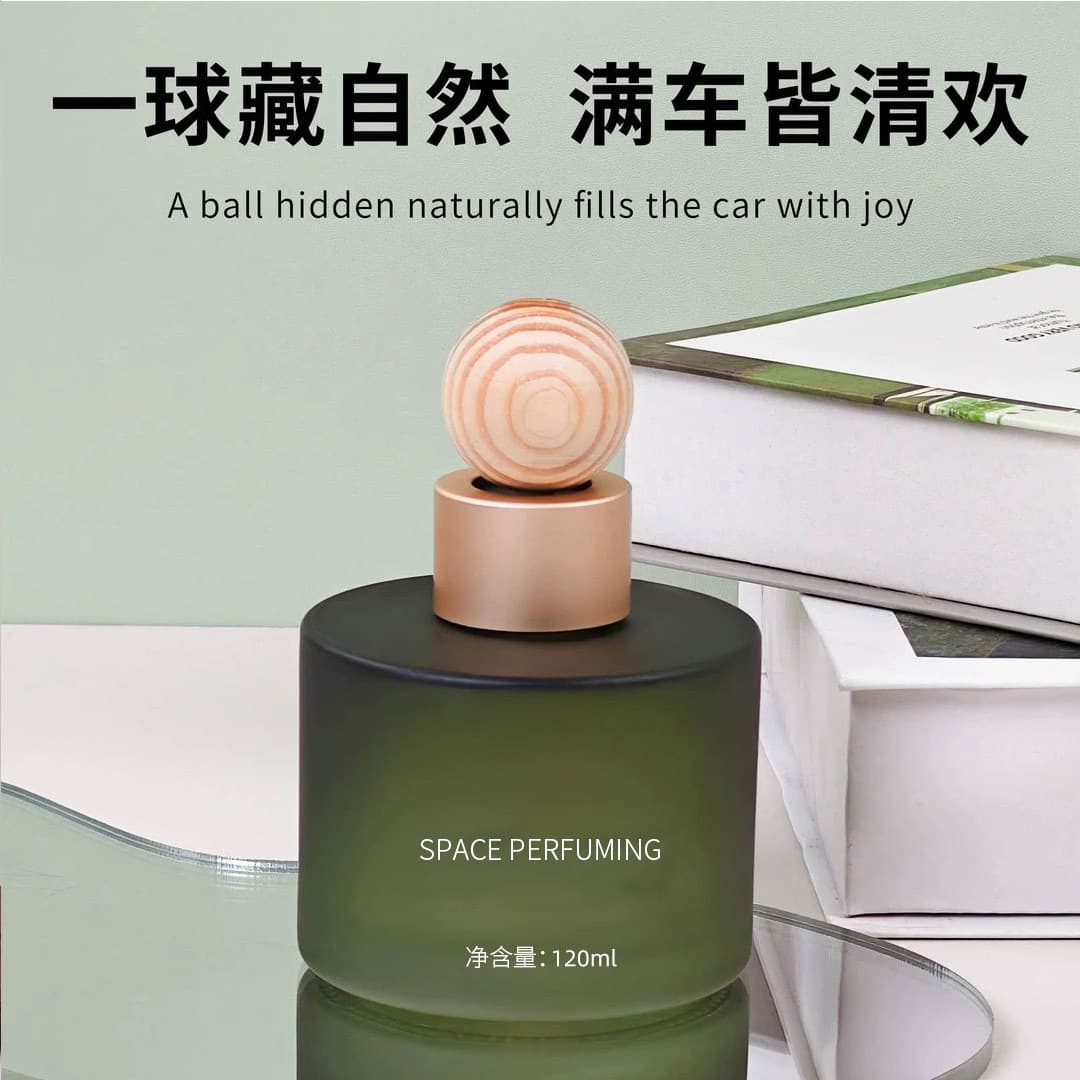 Small Round Bottle Car Perfume Car Aromatherapy Car Fragrance High-End Ornaments Long-Lasting Fragrance and Odor Removal Car Aromatherapy