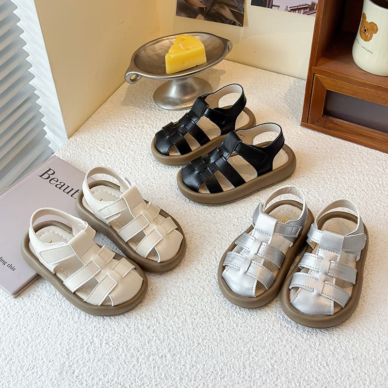 Korean Style Children's Roman Sandals 2026 Summer New Model Boys' Closed-Toe Soft-Soled Non-Slip Girls' Fashionable Retro Children's Shoes