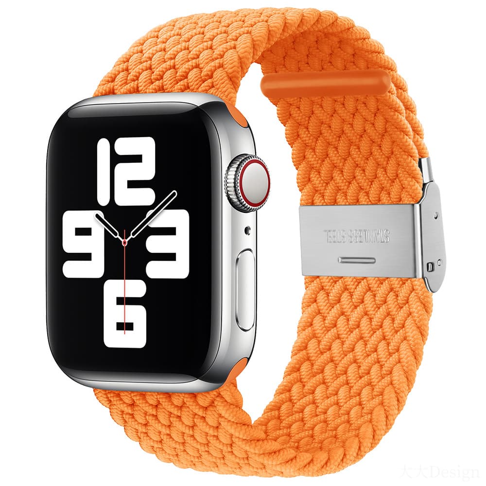 Apple Watch Woven Nylon Band with Metal Buckle, Compatible with iWatch 11/SE/10/9/8/7/6, Elastic Woven Strap